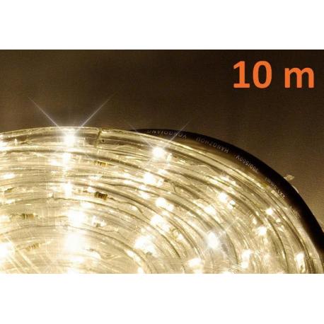 LED svetelný kábel 10 m - teplá biela, 240 diód
