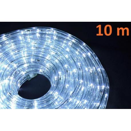 LED svetelný kábel 10 m - studená biela, 240 diód