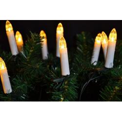 NEXOS Klasické sviečky na vianočný stromček, teplá biela
