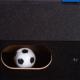 Mini stolný futbal s nožičkami 70 x 37 x 25 cm - čierny