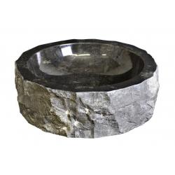 DIVERO umývadlo z prírodného kameňa – čierny mramor