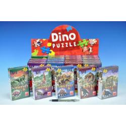 Puzzle Dinosauři 23,5x21,5cm 60 dílků + figurka - 6 druhů