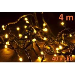 NEXOS Vianočná LED reťaz 4 m, 40 LED, teplá biela