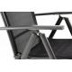 Záhradná sada 2 x hliníkové skladacie kreslo s podnožkou RELAX - antracit