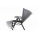 Záhradná sada 2 x hliníkové skladacie kreslo s podnožkou RELAX - antracit