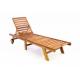 Polohovateľné lehátko z teakového dreva DIVERO