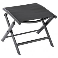 Sklopná hliníková stolička, čierna