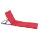 Nastaviteľná plážová podložka s opierkou - červená