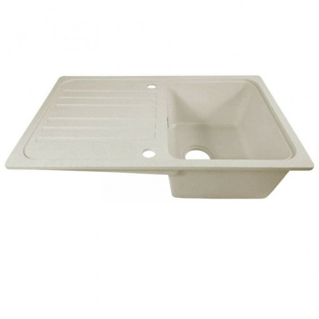 Granitový drez s odkvapkávačom, béžový