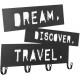 Nástenný vešiak so štyrmi háčikmi, Dream, Discover, Travel