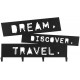 Nástenný vešiak so štyrmi háčikmi, Dream, Discover, Travel