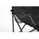 Kempingová sada – 2 x skladacia stolička s držiakom – čierna