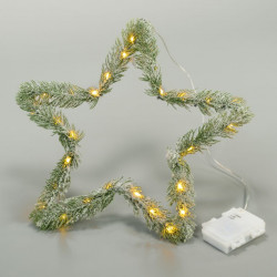 Vianočná dekorácia - Hviezda, 30 LED, teplá biela