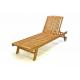 DIVERO záhradné ležadlo z teakového dreva s kolieskami