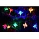 Vianočné LED osvetlenie - farebné hviezdy - 40 LED