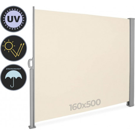 JAGO Výsuvná bočná zástena, 160 x 500 cm, béžová