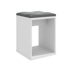 Stolička biela so sedákom ku kozmetickému toaletnému stolík