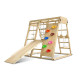Detské vnútorné drevené ihrisko so šmykľavkou, skladacie veľ