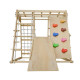 Detské vnútorné drevené ihrisko so šmykľavkou, skladacie veľ