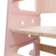 Rastúca detská učebná veža, ružová, výškovo nastaviteľná