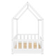 Domčeková posteľ 90x200 cm s bočnicou a roštom, biela