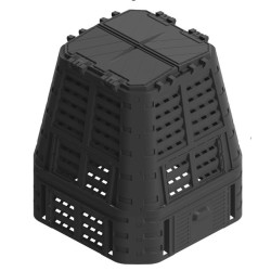 Záhradný kompostér 740 l plastový, čierny, odolný polypropyl